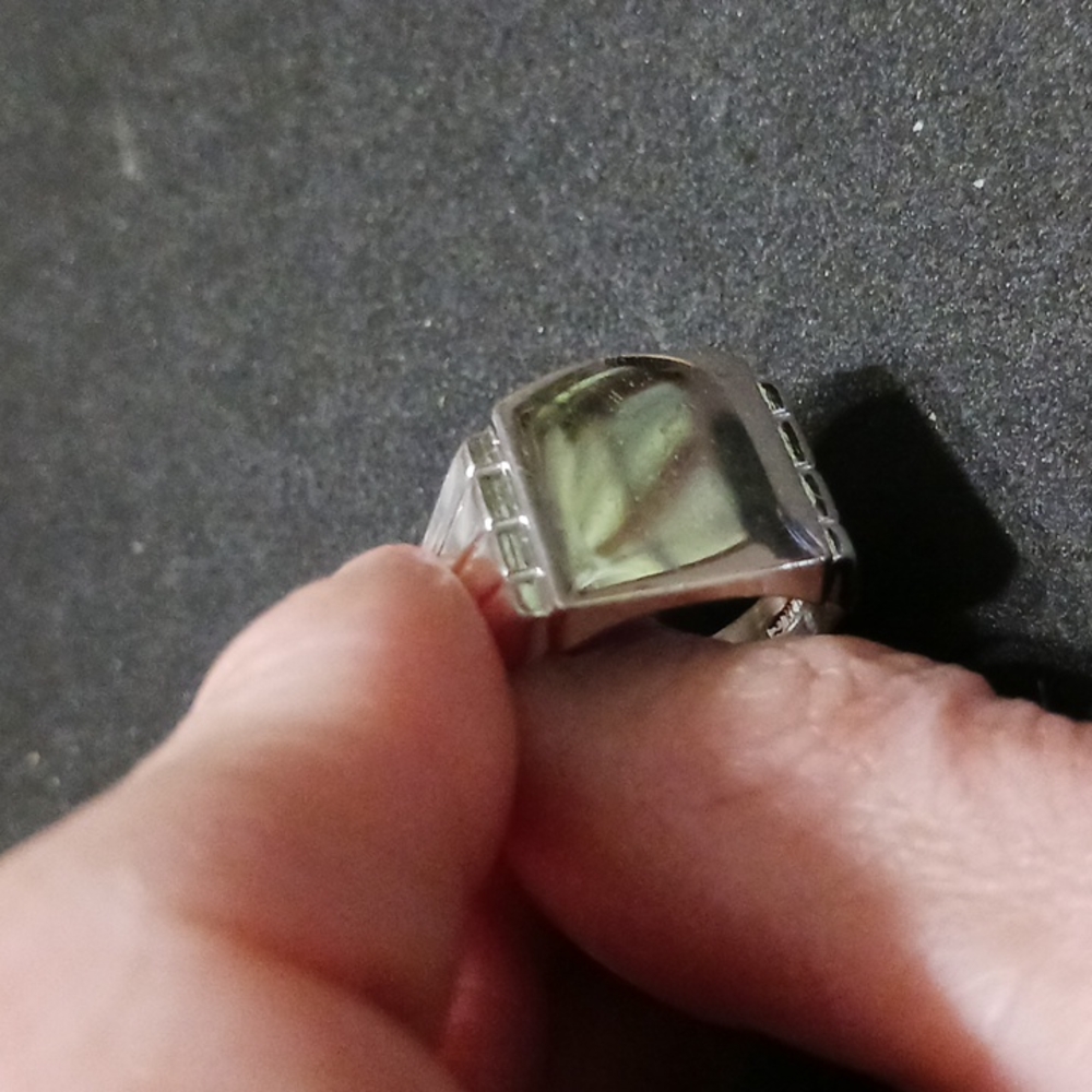 Men's Solid Sterling Initial Ring - image 6